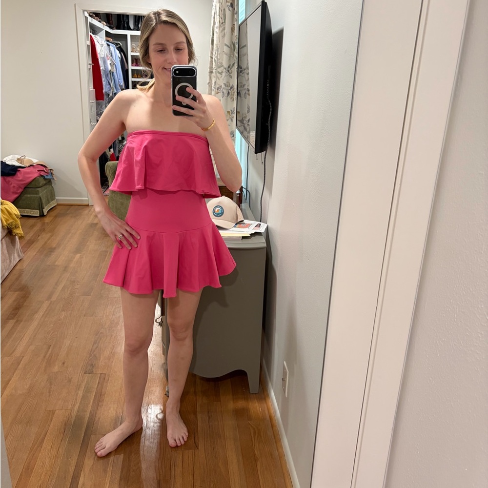 Susana Monaco Pink Strapless Mini Dress